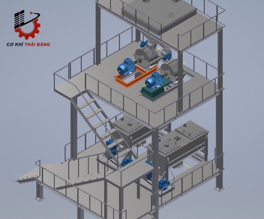 Hệ thống gàu tải máy nghiền máy trộn